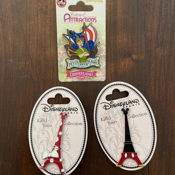 Disney Pin, Button, and Ears Lot | Retired Pins | Disneyland Paris & Parks - Picture 3 of 6